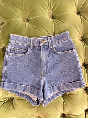 Denim Mini Skirt in Classic Blue